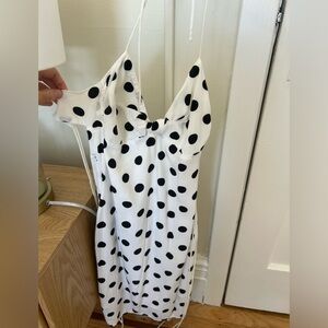 For love and lemons tie back polka dot mini dress, size small